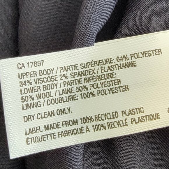 GAP Blue, Size 2, colourblock shift dress with wool skirt - Picture 8 of 10